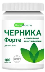 Черника Форте ФармИнтегро 100 таблеток