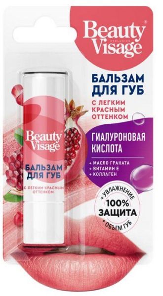 Beauty Visage Бальзам для губ с оттенком с легким красным оттенком 3,6г фотография