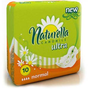 Прокладки натурелла ultra camomile normal с крылышками №10