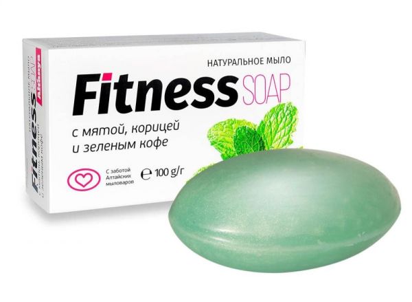 Изображение товара Мыло Алтания Фитнес с мятой, корицей и зеленым кофе, 100 г Мыло Алтания Фитнес с мятой, корицей и зеленым кофе, 100 г фотография