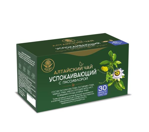 Изображение товара Фиточай Алтайский чай успокаивающий с пассифлорой Магия Трав 30 пакетиков Фиточай Алтайский чай успокаивающий с пассифлорой Магия Трав 30 пакетиков фотография